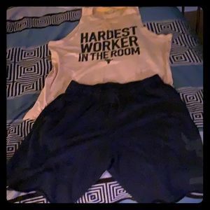 Men’s project rock tank & shorts